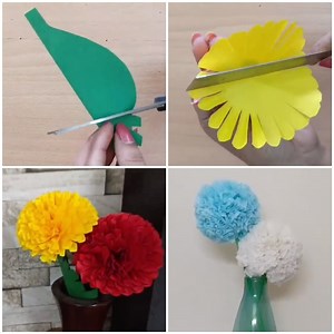 Learn how to make tissue paper flowers with step-by-step tutorials😍 By: NS Creative Collections | MetDaan DIY