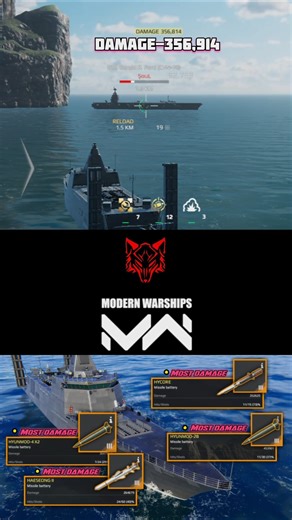 **NEW South Korean Destroyer 🔥 Full Korean Setup DAMAGE TEST | Modern Warships** #youtubeshorts