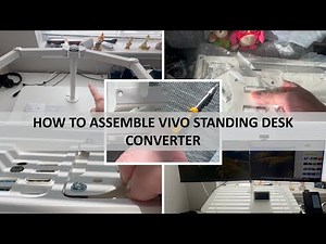 How to Assemble the VIVO Height Adjustable 32-inch Standing Desk Converter with Dual Monitor Stand.