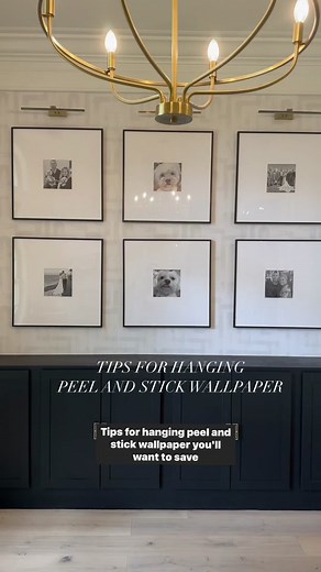 Do you have a wall you have been considering wallpapering? ⭐️ If so, here are some tips and tricks for hanging peel and stick wallpaper you will want to save for later! ⭐️ 1. Use a laser level to line up and level the first piece. 2. Peel about 3-6 inches of the backing to start at the top. This will allow you to line up the next piece and then you can cut the excess off with your X-acto knife. 3. Once on the wall, pull the backing off about 12 inches at a time. 4. Then smooth the paper onto the
