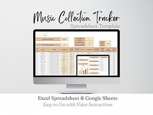 Music Collection Tracker Excel Spreadsheet, Music Tracker Google Sheets, Vinyl Collection, Record Collection, CD Collection, Digital Library - Etsy Canada