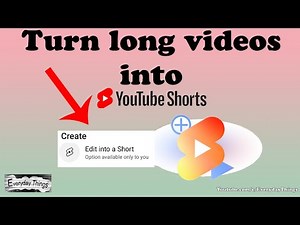 How to Turn long videos into Shorts on YouTube