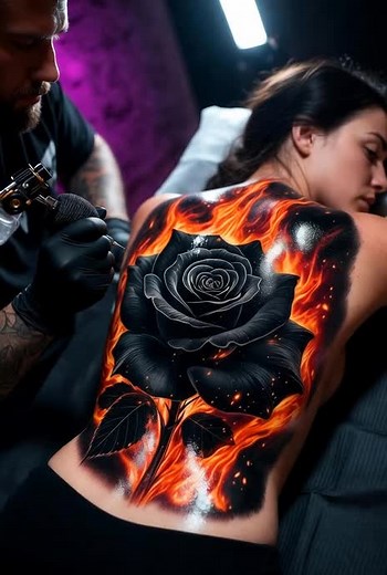 Stunning Black Rose Tattoo Designs