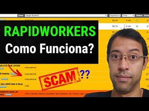 RAPIDWORKERS Como Funciona? R$105,80 POR DIA Com MICRO TAREFAS SIMPLES! - Como Receber em Dólar