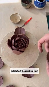 How to make a large flower ❤️ ••• Follow @orliivanov for more! | The Ceramic School