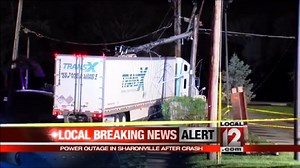 Semi crash caused power outages in Sharonville