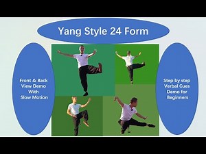 Yang Style 24 Form Tai Chi Chuan | Front & Back View with Verbal Cues for Easy Learning #taichi