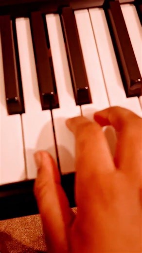 Playing hot cross buns on the piano