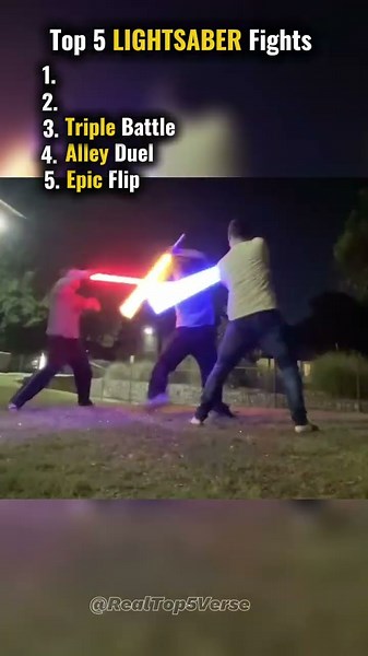 5 epic lightsaber duels happening at once. Which one is your favorite?