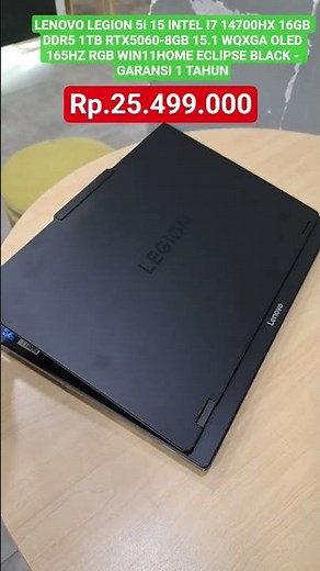 LENOVO LEGION 5i 15 INTEL I7 14700HX 16GB DDR5 1TB RTX5060-8GB 15.1 WQXGA OLED 165HZ RGB WIN11