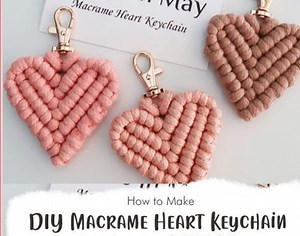Very easy and quick macrame keychain. Beautiful gift for your love ones ❤️ #macraméforbeginners #Keychain #tutorial #macrameknots #diy #learning #pattern #macrame | Home Decoration