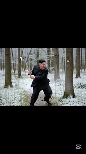 “Kim Jong Un is coming, I’ll cut the trees one by one.”