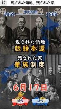 6/17 [Returned Territories, Remnant Houses] 1869 Return of Domains to the Emperor | 1869 Kazoku (...