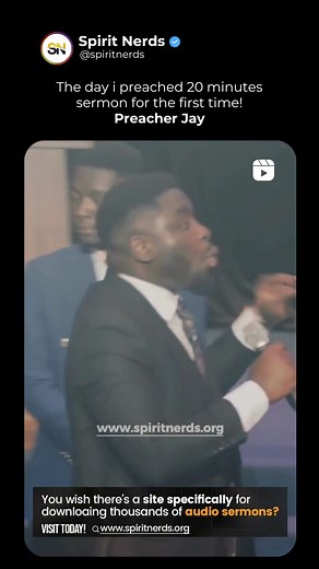 2.5K views · 59 reactions | The Day I Preached 20 Minutes Sermon For The First Time! Preacher Jay Follow for more daily Godly contents @spiritnerds Download Over 10,000+ Sermons Here: www.spiritnerds.org #apostlearomeosayi #apostleselman #apostlejoshuaselman #apostlejoshuaselmannimmak #koinoniaglobal #koinoniaabuja #koinoniaeni #SpiritNerds | Spirit Nerds | Facebook