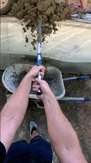 First Mix of the Day #heatwave #custompoolbuilder #vermiculite #backyard #pool #gopro #construction
