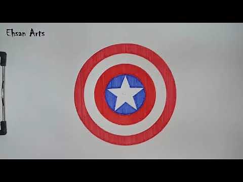 How to Draw Captain America Shield