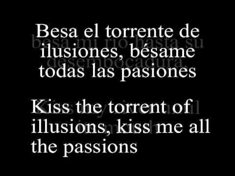 Besame by Ricardo Montaner (Spanish and English Lyrics)