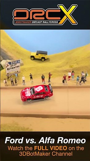 DRC-X Rally Ford vs. Alfa Romeo Highlight #3dbotmaker #diecastracing #drc #rallycar