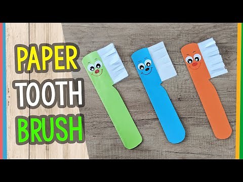 Paper Toothbrush Craft - great for teaching about teeth and detail hygiene