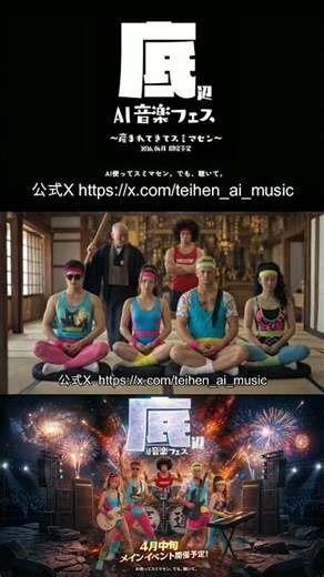 第一回 底辺AI音楽フェス～産まれてきてスミマセン～2026.04開催！ AI使ってスミマセン・・・でも、聞いて。告知動画 #音羽ぽんすけ #rock #音楽イベント #ai音楽 #イベント