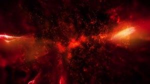 Download Red bokeh lights create a bright, deep and futuristic space atmosphere. for free