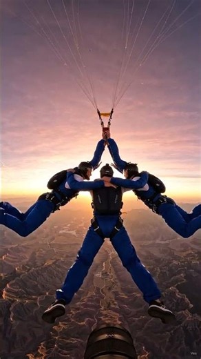 Formation Skydiving Team 8-Way Star Colorado Sunset