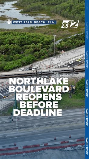 34K views · 138 reactions | SHUTDOWN ENDS | Northlake Boulevard and Beeline Highway reopen on schedule, just in time for school, with a new traffic pattern in place through 2026. Full story: https://bit.ly/4fwnojZ | CBS 12 News | Facebook
