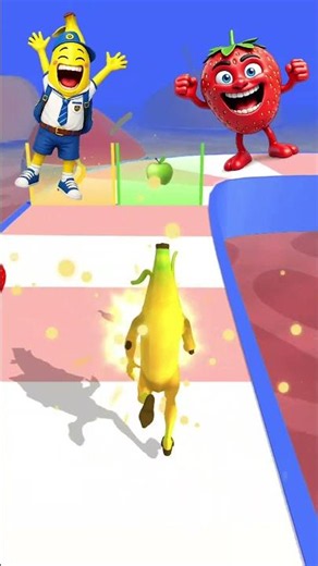 SWEET BANANA 🍉 GAMEPLAY - FRUIT RUNNER #3D​ #game​ #funnyvideo​ #어몽​ #어몽어스​ #jscgaming​