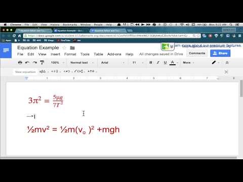 How to use the Google Docs Equation Editor