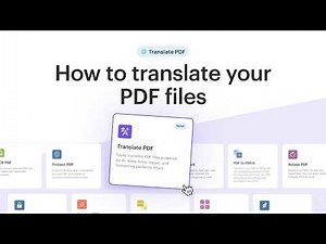 How to translate a PDF with AI