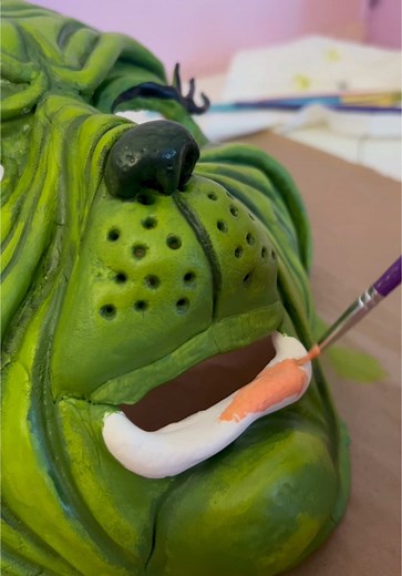 Grinch Mask #foryou #howto #grich #howthegrinchstolechristmas #facemasks #howtomake #grinchcostume #clay