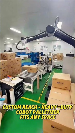 #cobot Palletizer for Hygiene Cartons — 30kg Payload · 8–12 Cycles/Min #robot #palletizingrobot