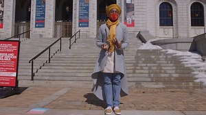 OFF THE SHELF: Tielere leads Greenbean and Ms. Bumbershoot in some socially distanced self-expression through sidewalk chalk art. | St. Louis Public Library | Facebook