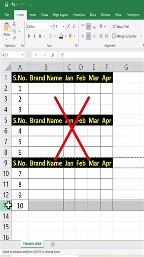 Repeat Table Headers Automatically in Excel #excel #excelforbeginners #exceltutorial #exceltips