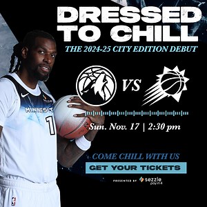 Howl with the Pack! New City Edition fits, same fierce Wolves. Watch them eclipse the Suns—grab your tickets now! | Minnesota Timberwolves
