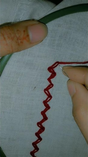 Easy Hand Embroidery Design Tutorial. 🪡 #embroidery #stitch #shorts