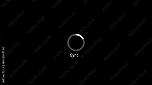Sync Circular Loader Animation for Real-Time Data and App Synchronization UI