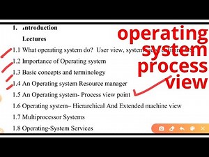 Operating system process view point video tutorial lecture pdf written notes