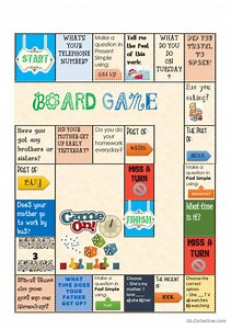 BOARD GAME - Present and Past Simple