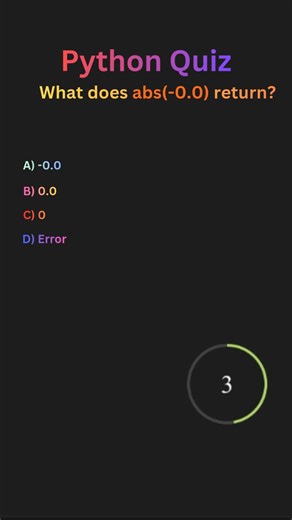 Python Quiz: Absolute Value Number #python #pythonprogramming #learning #tips #tipsandtricks #coding #pythonquiz #pythonchallenge #fbpost2026シ #fblifestyles #fblifestylechallenge #fbreelsfypシ゚ | Pythopedia