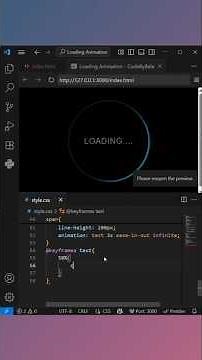 Loading Animation in HTML and CSS