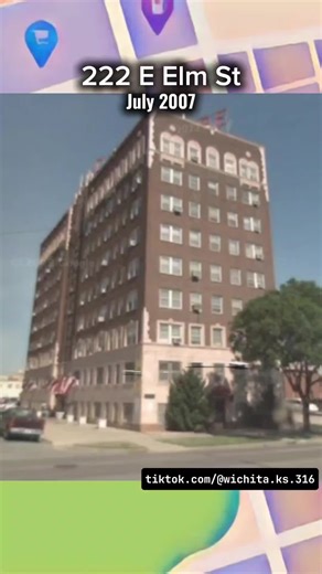 222 E Elm Wichita Kansas. Commodore Apartments. Elm and Broadway. Comment with any additional information. #commodoreapartments #northbroadway #googleearthbeforeandafters #googleearthmaps #wichitakansasbroadway