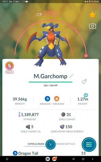 BEST MOVESET FOR GARCHOMP #go #pokemon #pokemongo #mega