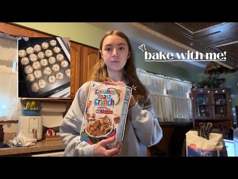 Making Cinnamon Toast Crunch cookies | baking vlog