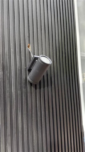 Sean Collinsgru on Instagram: "Want to really amplify the texture of your @Maximowood Thermo cladding? JUST ADD LIGHTS! We used the 1x6 Ayous fluted cladding by Maximo with black stain for a dramatic look and wanted to keep that same energy at night. I think we really nailed it 😎 . . #outdoordesign #designandbuild #build #construction #deckdesign #carpentry"