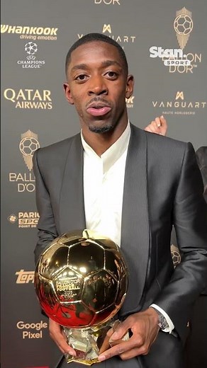 Ousmane Dembele wins the 2025 Ballon d'Or 🏆🇫🇷 #StanSportAU #ballondor