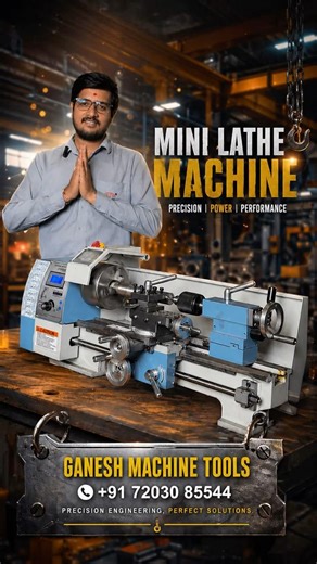7203085544 GANESH MACHINE TOOLS || Mini Lathe Machine #minilathe #lathemachine #viral #shortvideo