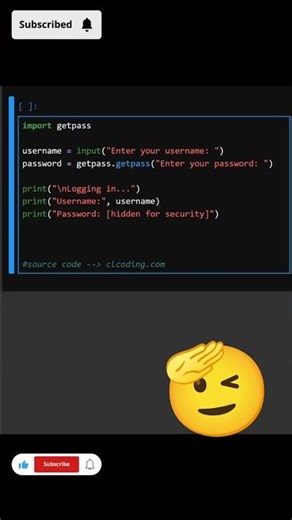 mini login cache votre pwd en python #coding #programmation #python #débutant #programming #code