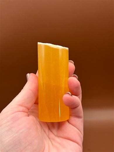 Super Juicy Honeycomb Calcite Tower | Polished Honeycomb Calcite Chunky Tower - Etsy