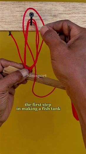 the first step in making a fish tank #net #knot